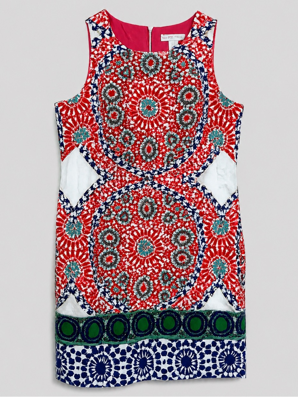 London Times Shift Dress US 8 Colorful Sleeveless Stretch Resort Coastal Artsy